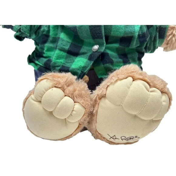 Furskins Bear Teddy Xavier  Roberts1984 Shirt Red Suspenders VIntage - Picture 9 of 16